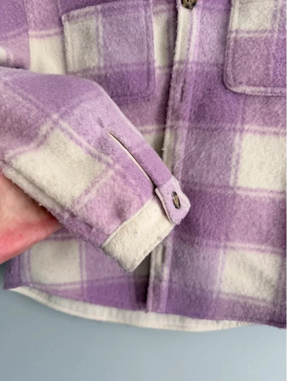 Carters Purple Plaid Shacket Size 14